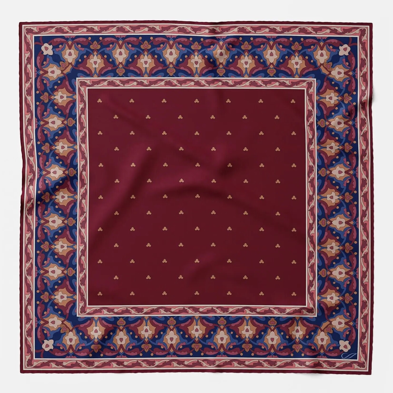 Elizabetta Made in Italy USA Enrico - Silk Pocket Square - Burgundy