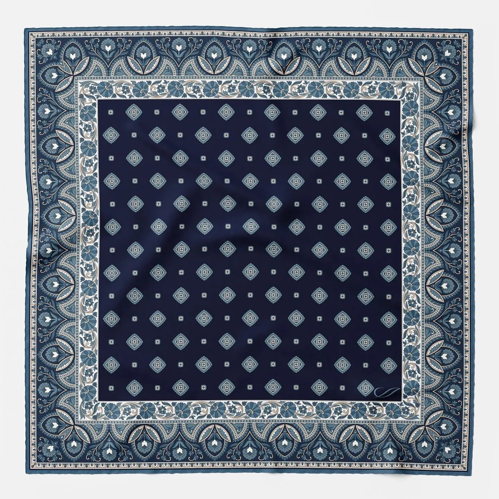 Elizabetta Made in Italy USA Savino - Silk Pocket Square - Navy