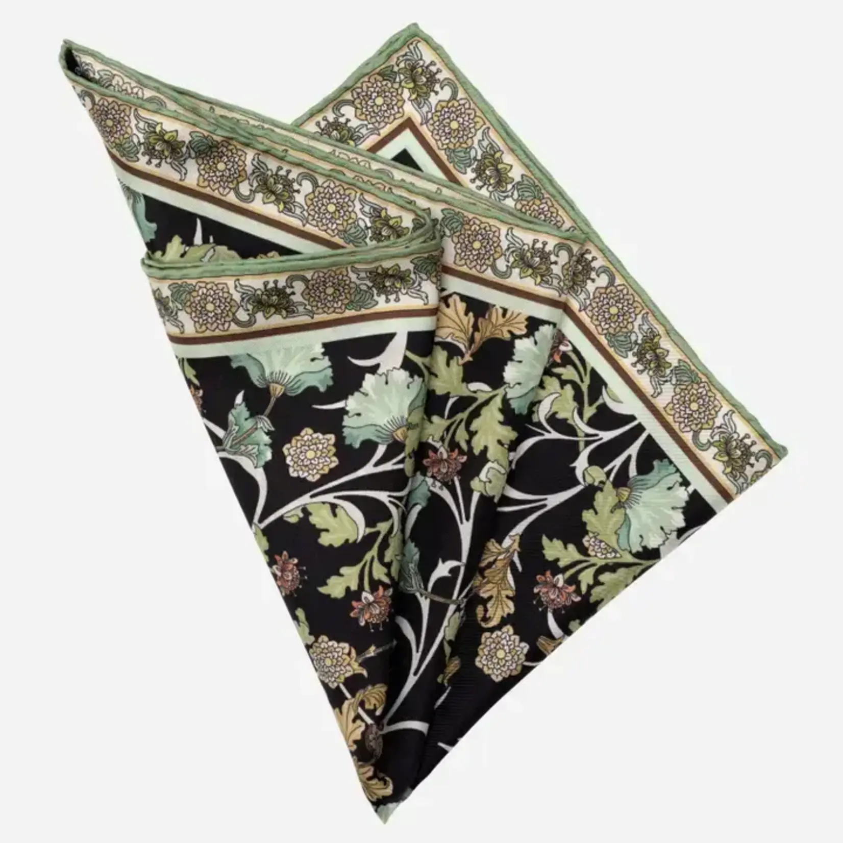 Elizabetta Made in Italy USA Ravello - Silk Pocket Square - Black
