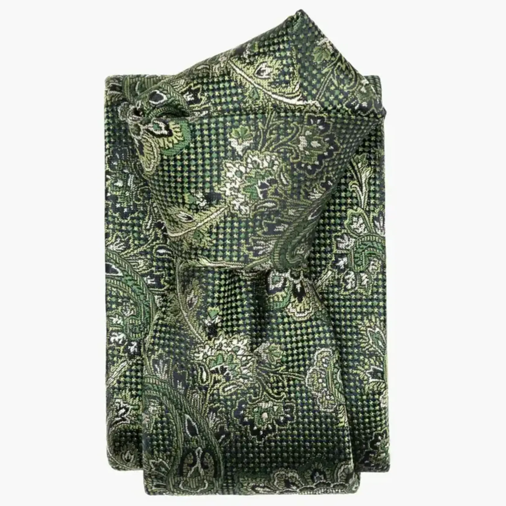 Elizabetta Made in Italy USA Montello - Silk Jacquard Tie - Green