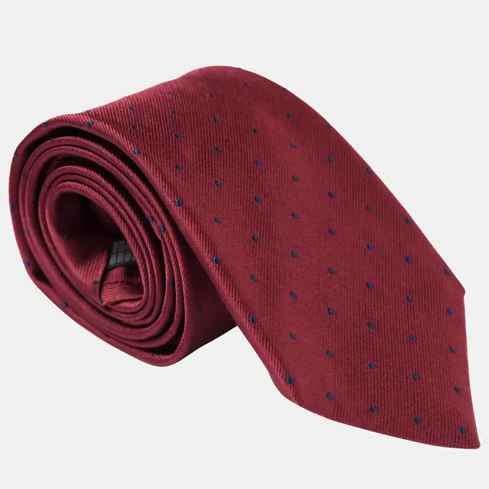 Elizabetta Made in Italy USA Pisa - Silk Jacquard Tie - Burgundy (XL)