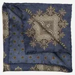 Brando - Double Sided Silk Pocket Square - Blue