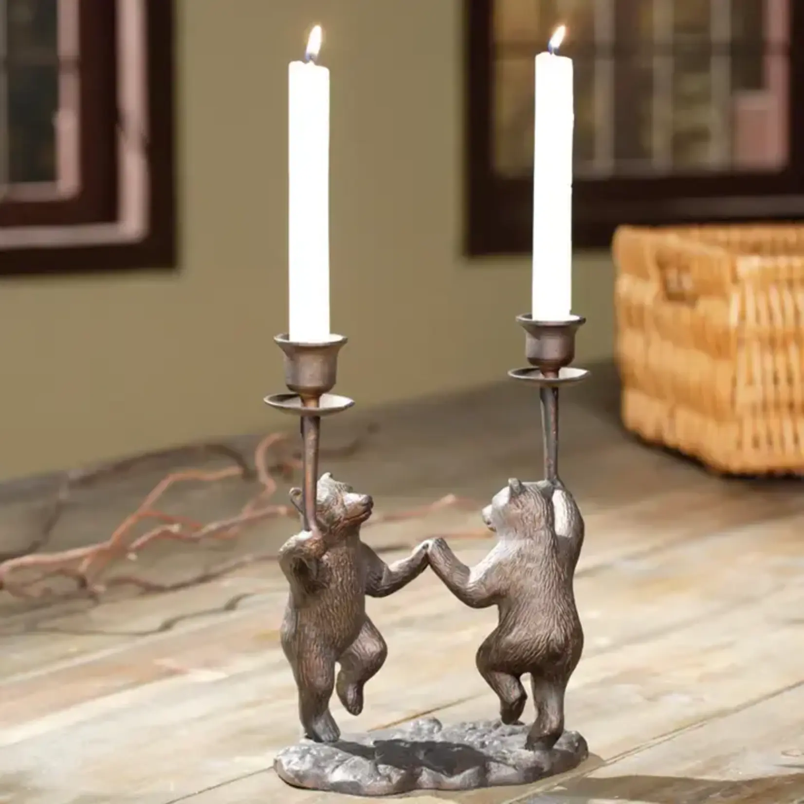 SPI Home & Garden Dancing Bears Candleholder