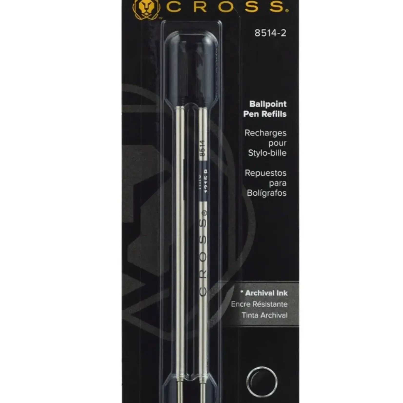 A. T. Cross Ballpoint Pen Refill - Black - Fine - Dual Pack