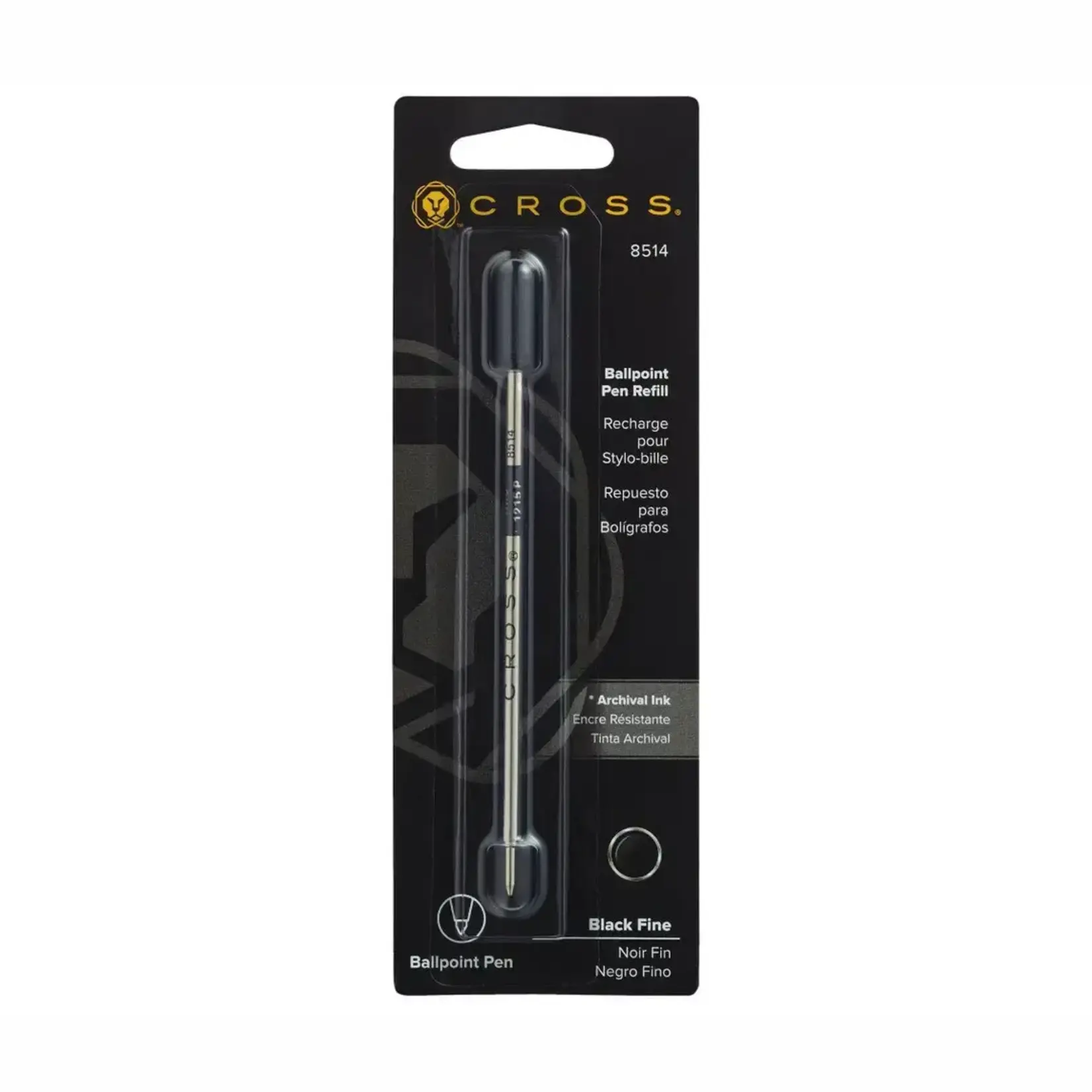 A. T. Cross Ballpoint Pen Refill - Black - Fine - Single Pack