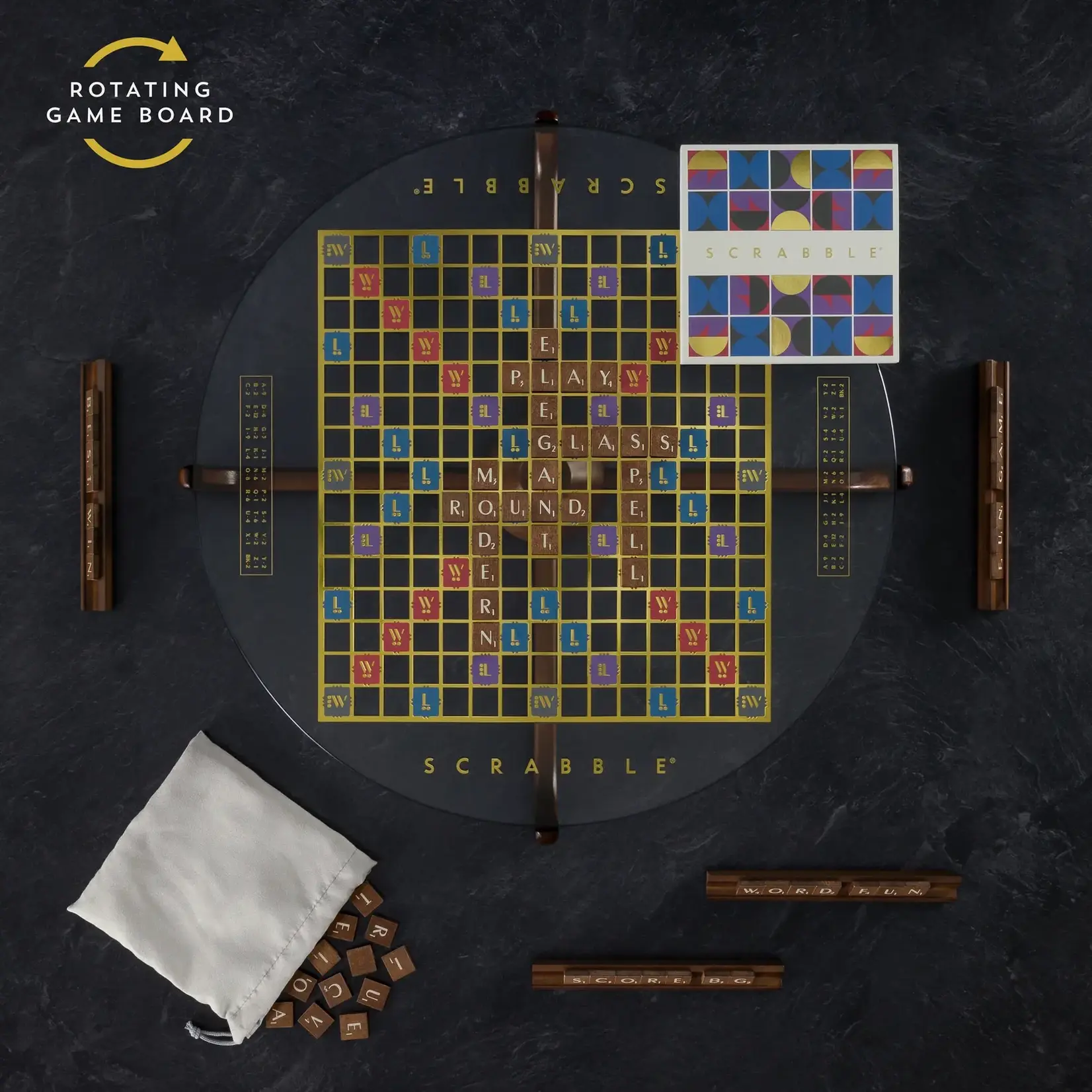 WS Game Company Scrabble Prisma Glass Edition