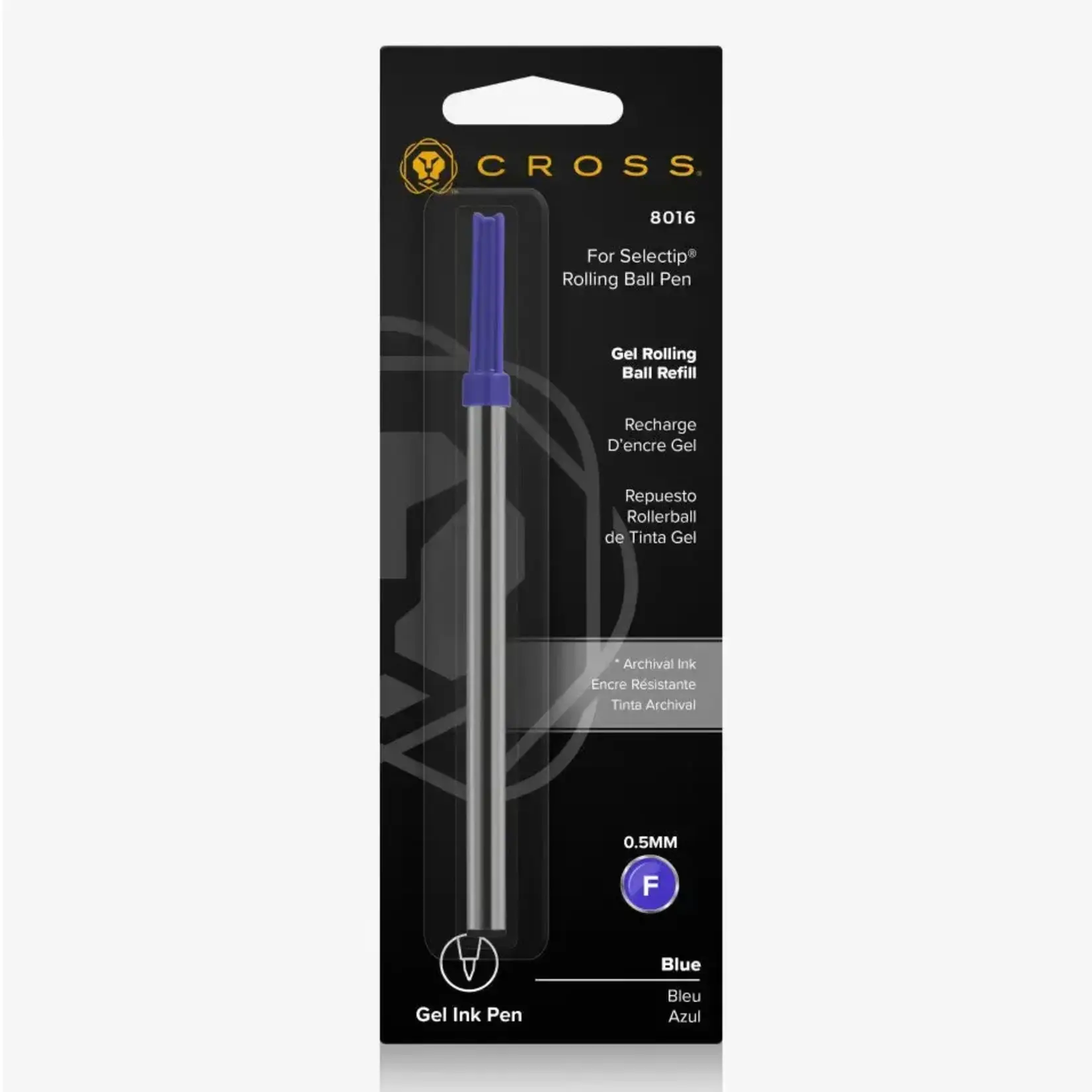 A. T. Cross Fine Gel Rollerball Refill - Blue - Single Pack (0.5MM)