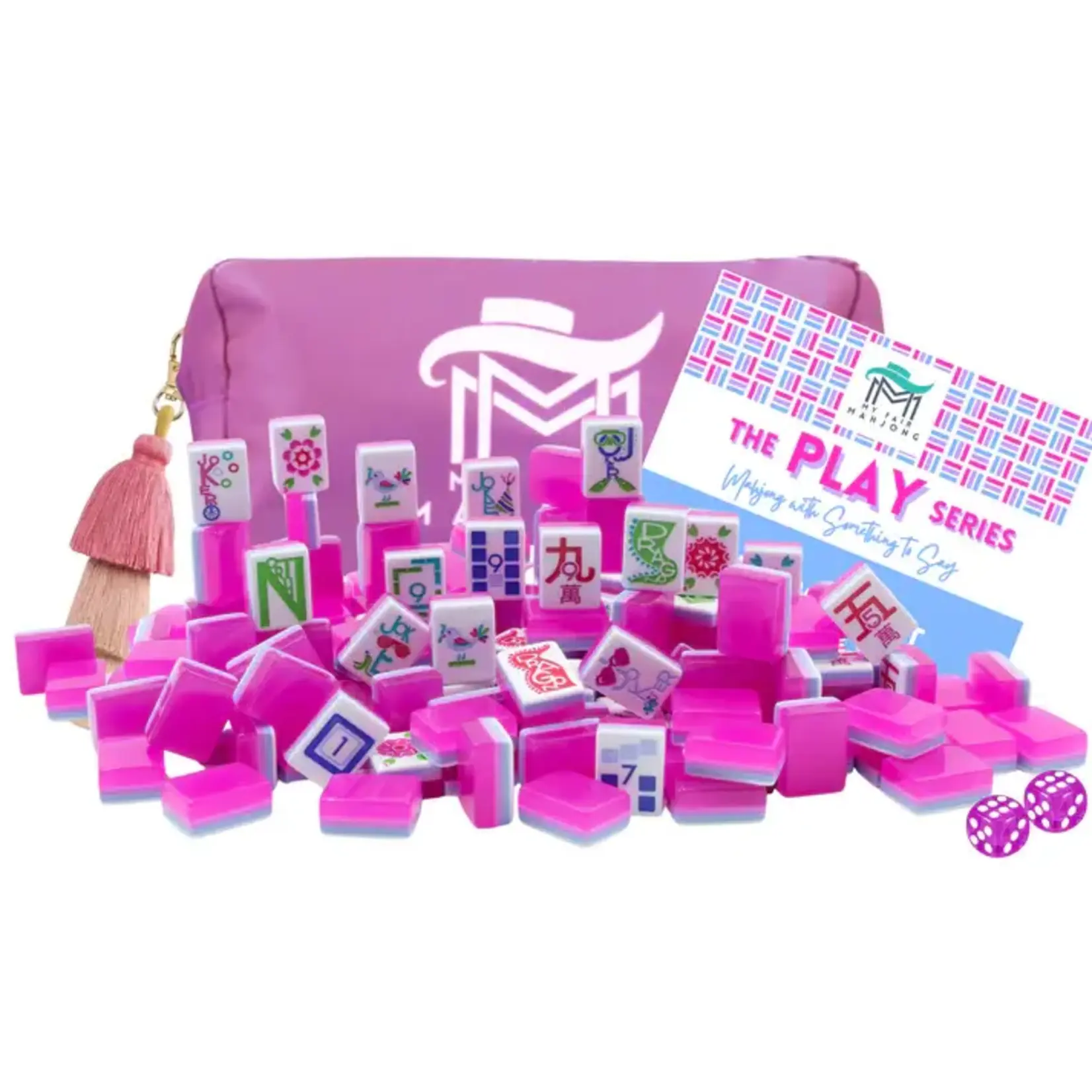 My Fair Mahjong Cotton Candy Pink Petite Play Series Something to Say Mahjong Tiles
