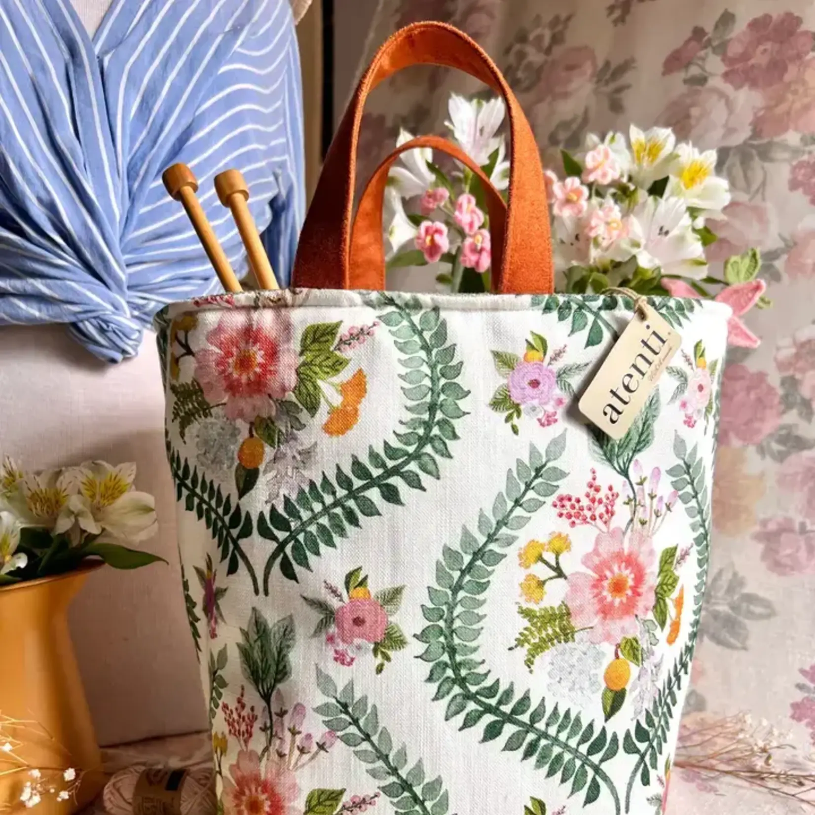 Atenti Florence Hope Basket– Atenti USA Handmade Floral Knitting & Crochet Tote