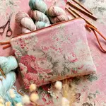 Atenti Rosewood Caddy– Handmade USA Floral Yarn & Notions Organizer, Atenti Project Bag