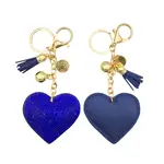 Bespoke Mahjong Heart Charm - Cobalt Blue