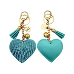 Bespoke Mahjong Heart Charm - Turquoise