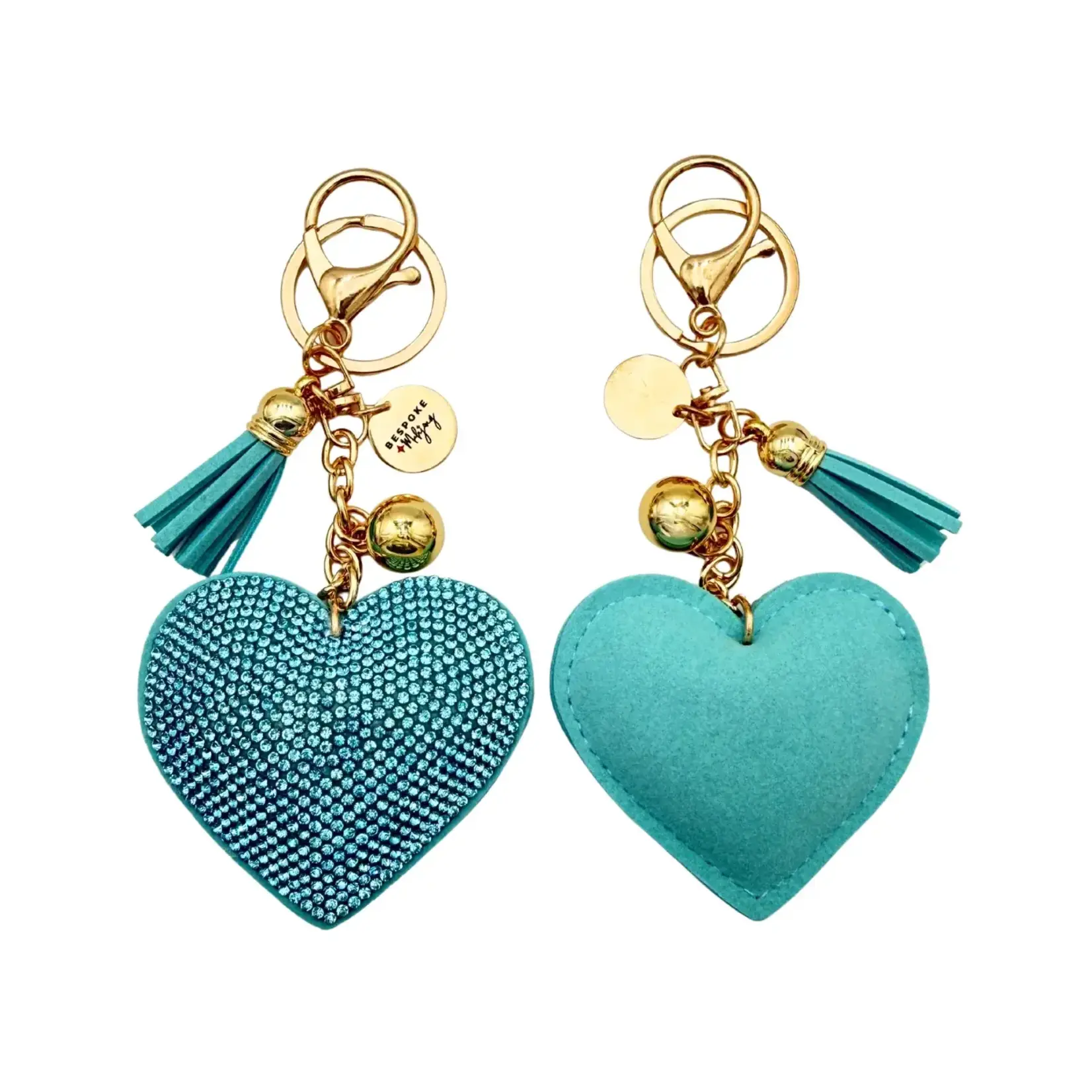 Bespoke Mahjong Heart Charm - Turquoise