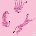 Bespoke Mahjong FLIRTY LEOPARDS MAT - PETAL PINK