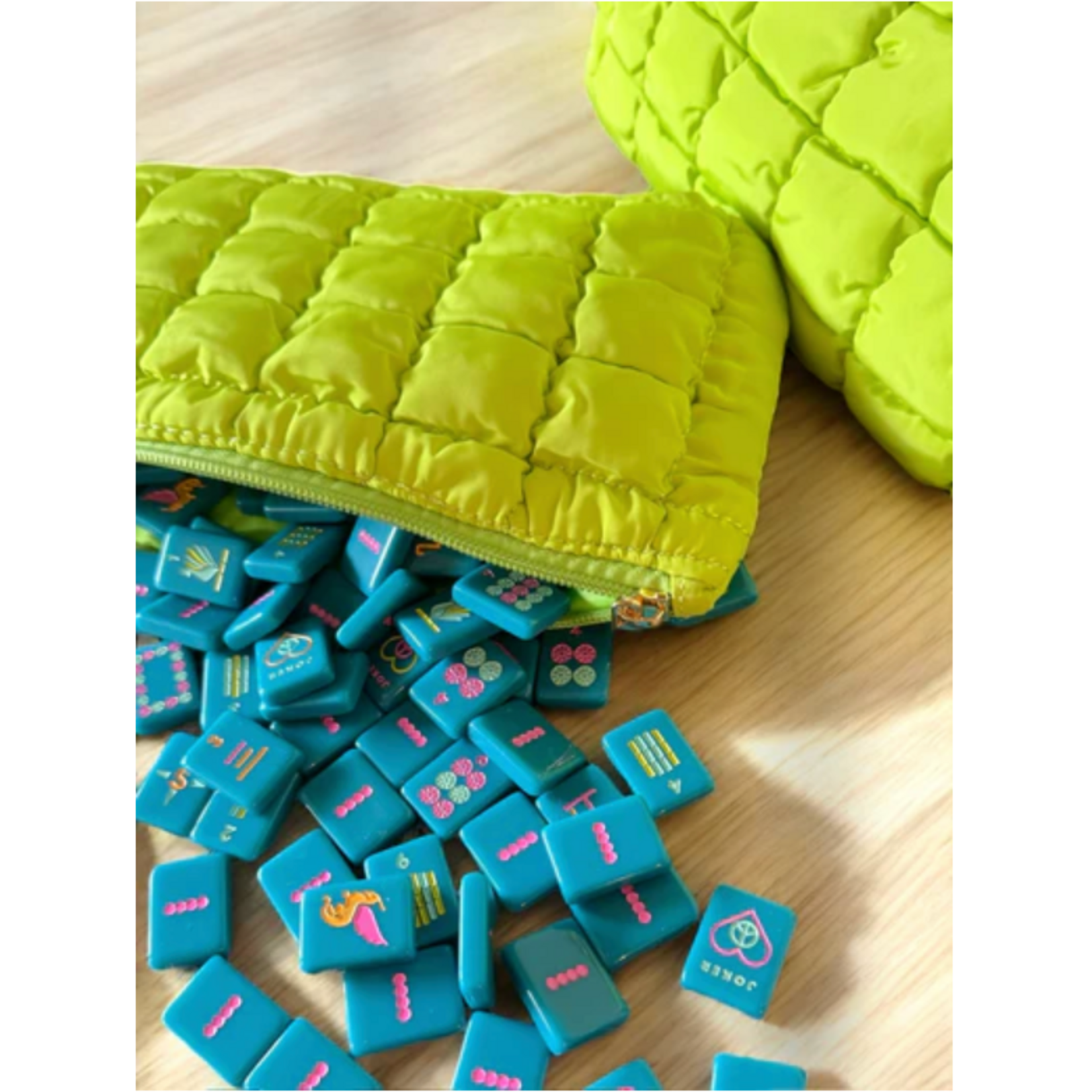 Peace Love Mahjong Crossbody Travel Set Bag & Tile Pouch