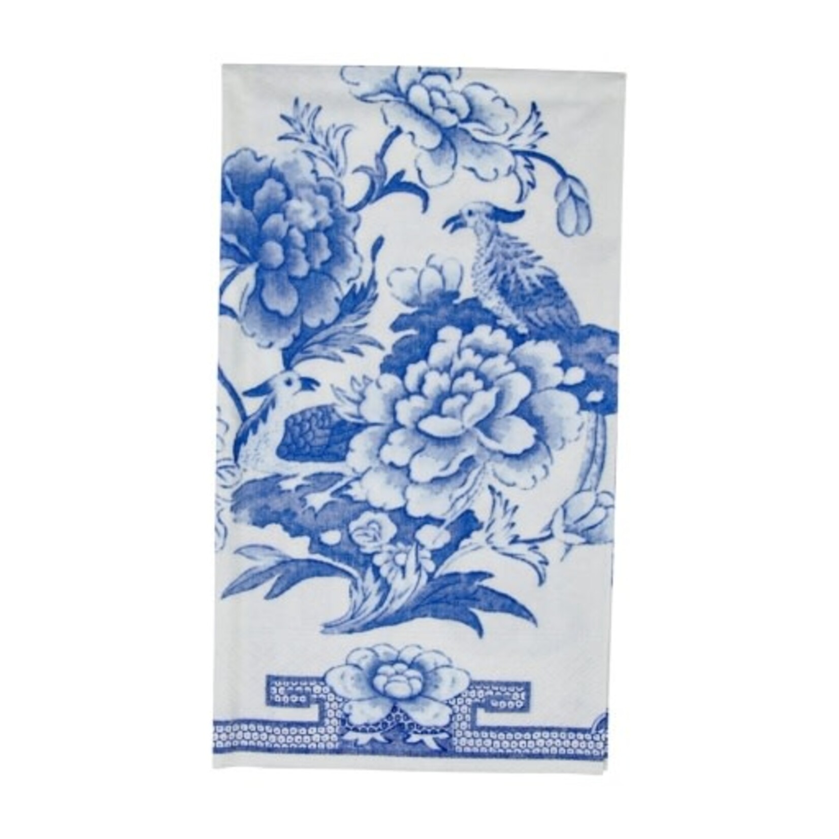 Caspari Blue And White Guest Towel