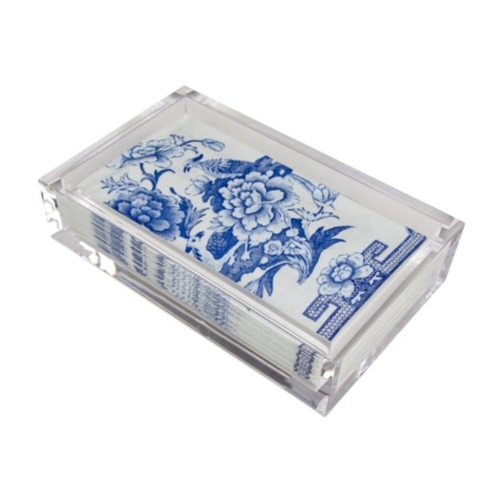 Caspari Blue And White Guest Towel