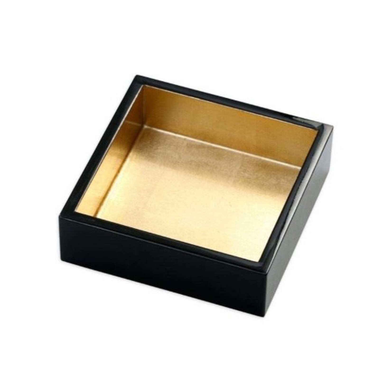 Caspari Black With Gold-Lacquer Holder Ttop Lacquer Cocktail