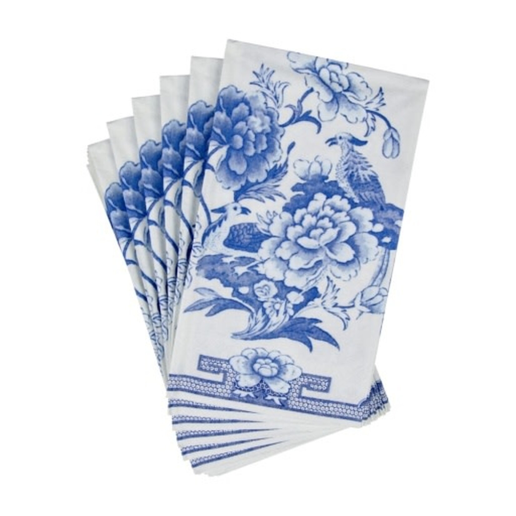 Caspari Blue And White Guest Towel