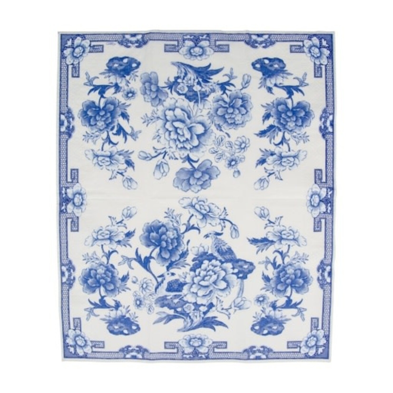 Caspari Blue And White Guest Towel