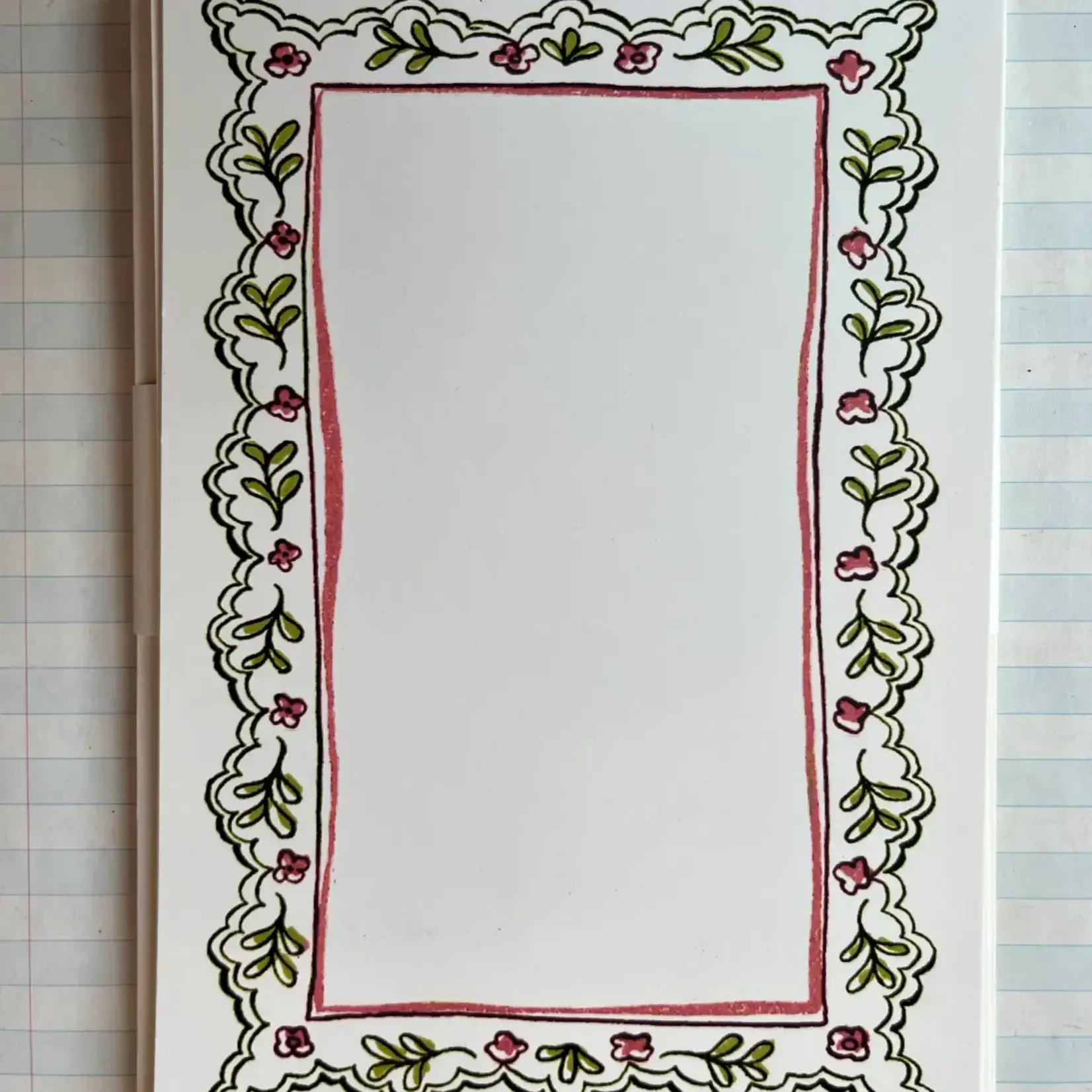 Parcel Sweet Flower Frame Stationery Set