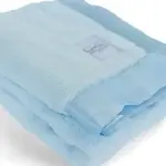 ellie and sam Luxury Baby Blanket with Satin Trim - Blue-30" x 36"