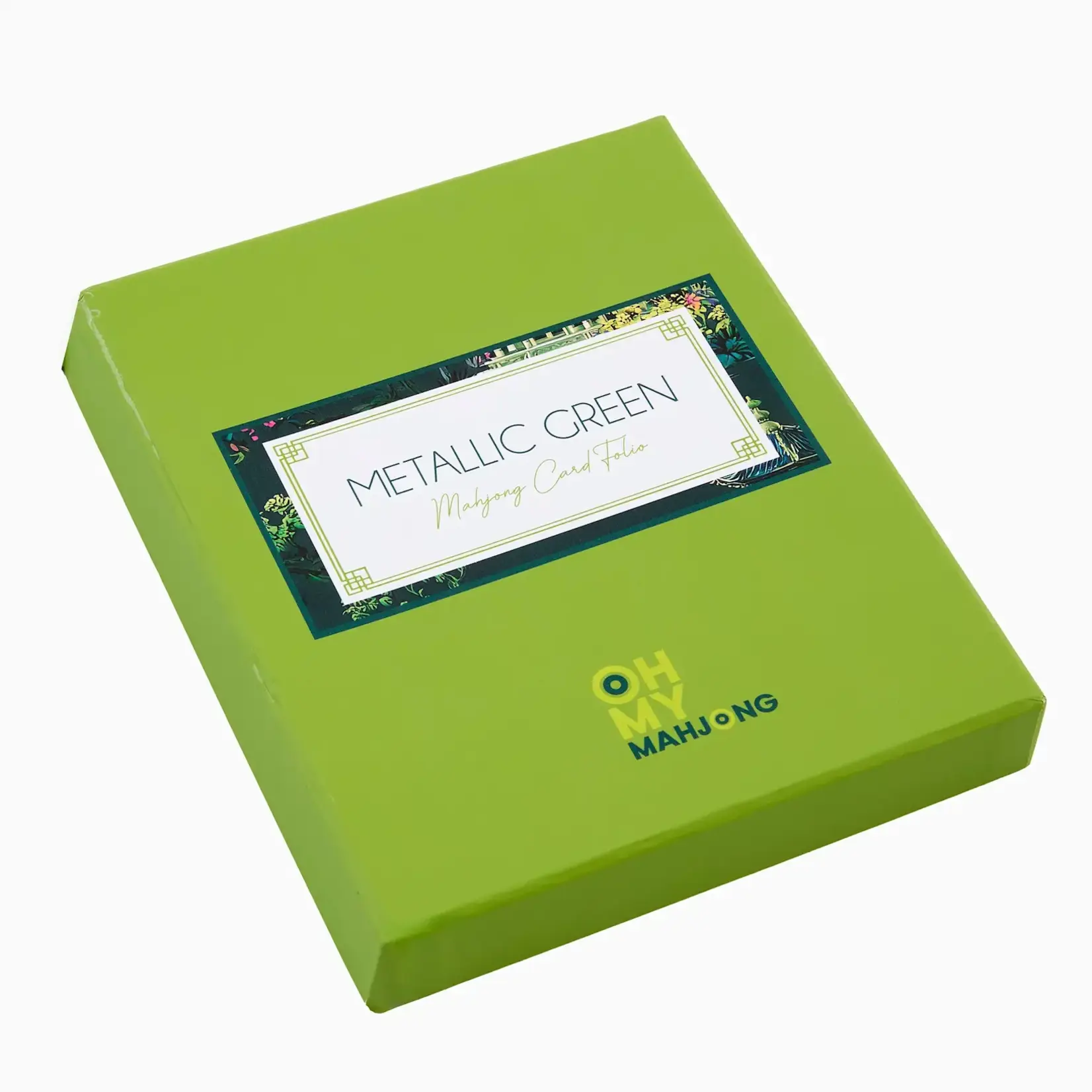 Oh My Mahjong Metallic Green Mahjong Card Folio
