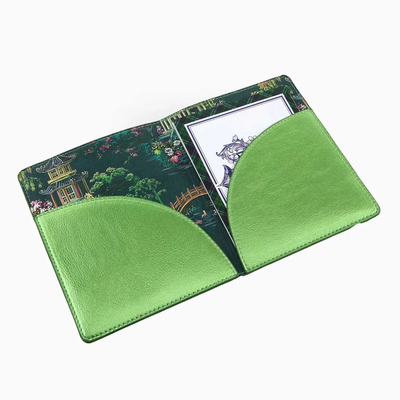 Oh My Mahjong Metallic Green Mahjong Card Folio