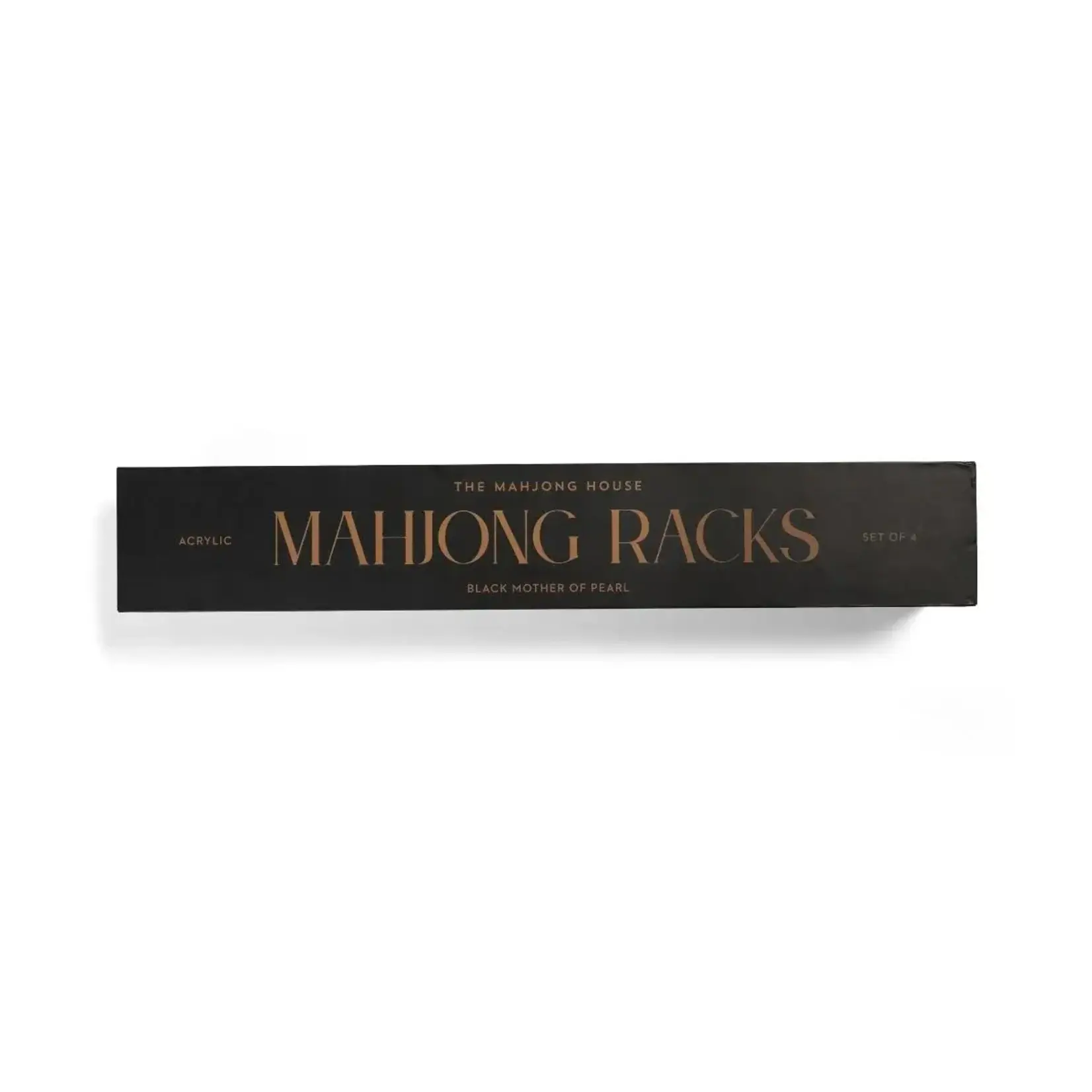 The Mahjong House Set of 4 Black Mother of Pearl Mahjong Racks