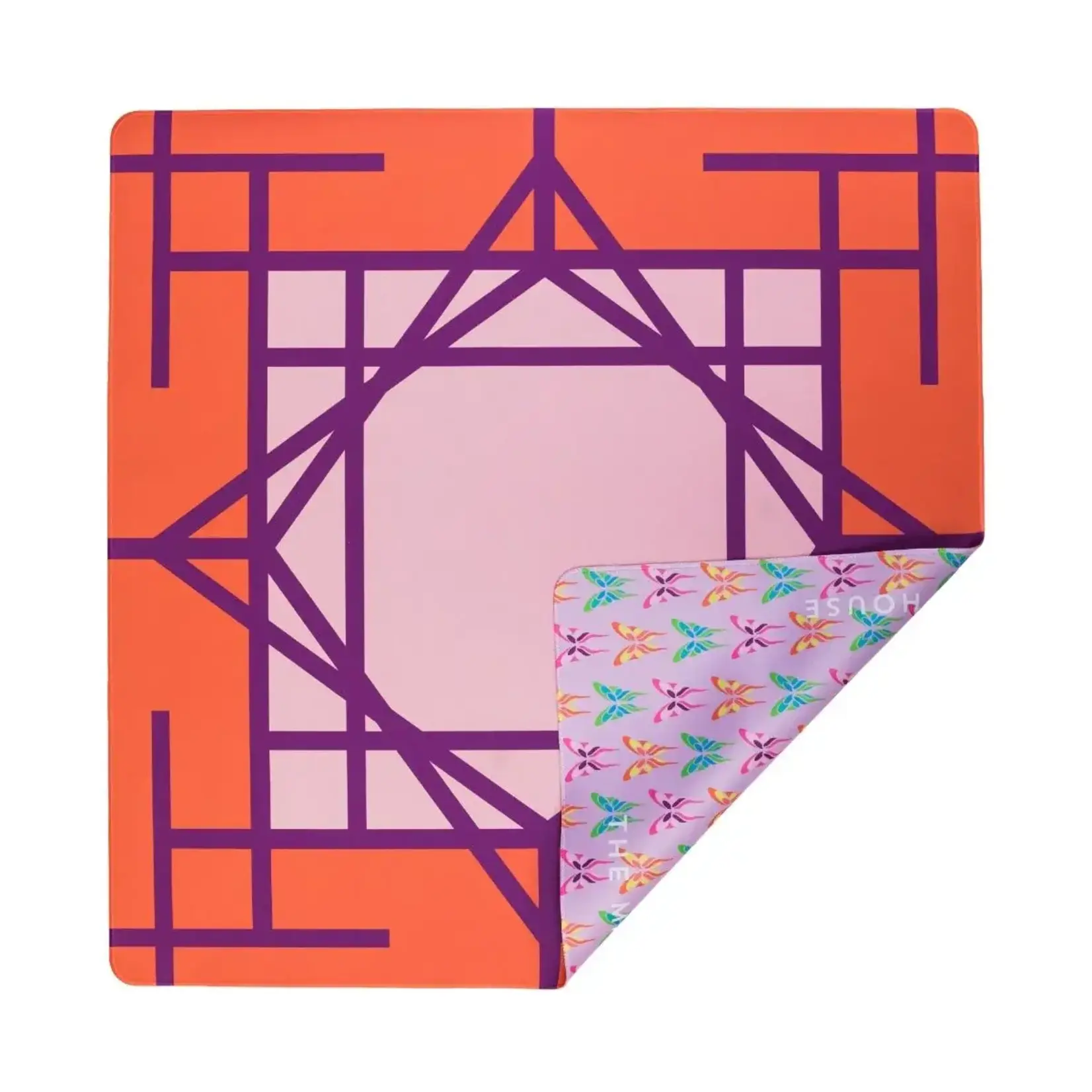 The Mahjong House Plum Garden Double-Sided Travel Mahjong Mat