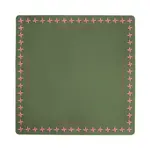 The Mahjong House Deco Olive & Red Double-Sided Mahjong Mat