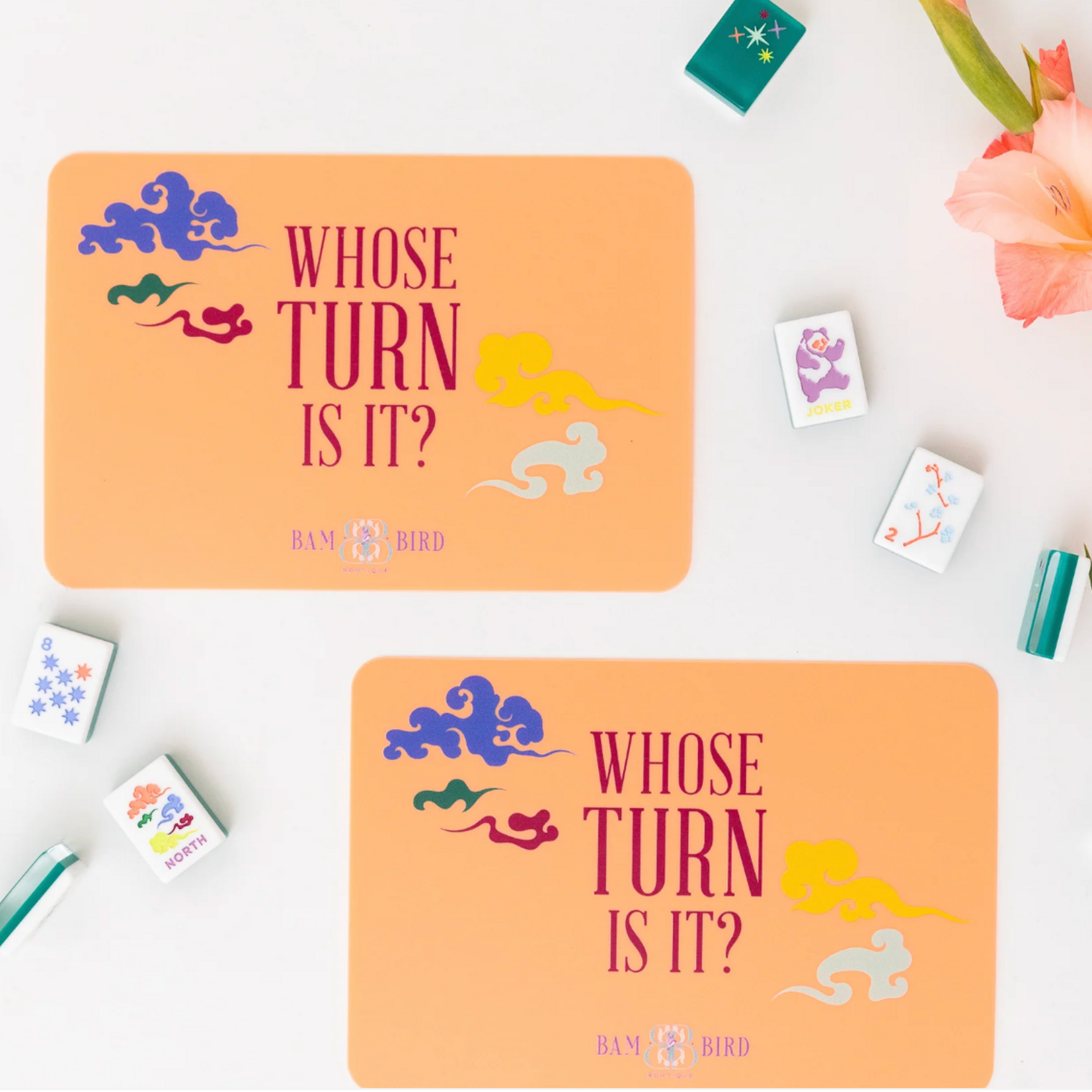 Bam Bird Boutique Peach- WHOSE TURN IS IT? Shufflers