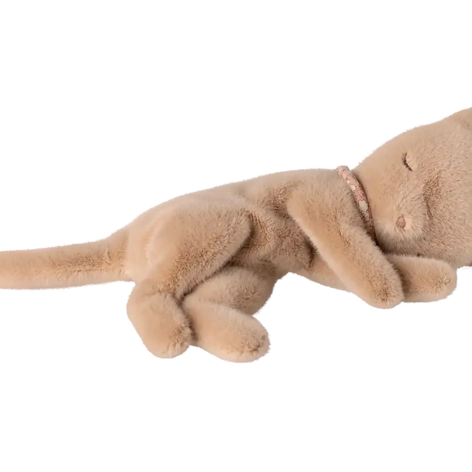 Maileg USA Sleeping kitten plush, Small - Cream Peach