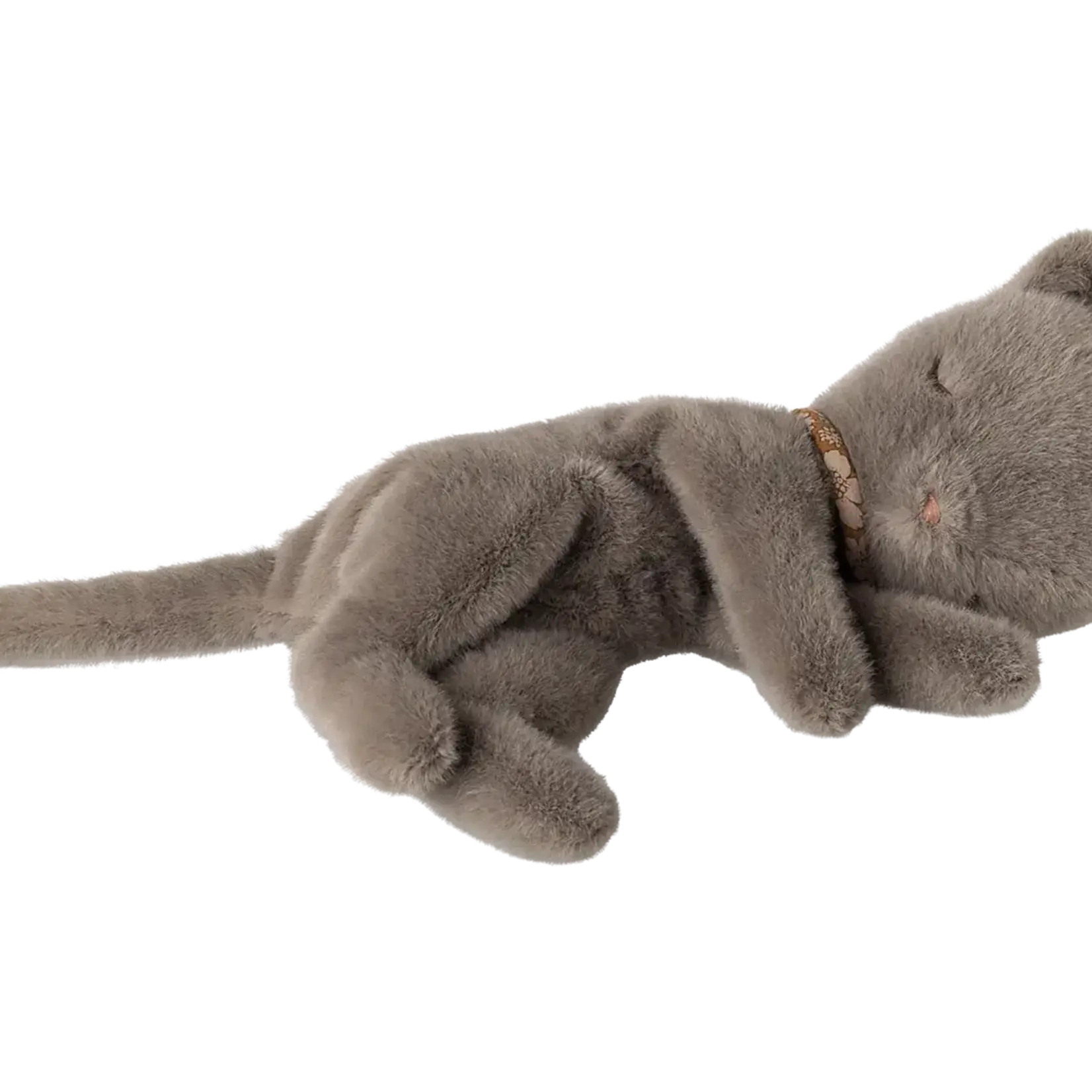 Maileg USA Sleeping kitten plush, Small - Grey
