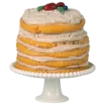 Maileg USA Party cake and cake stand, Mouse - Off White