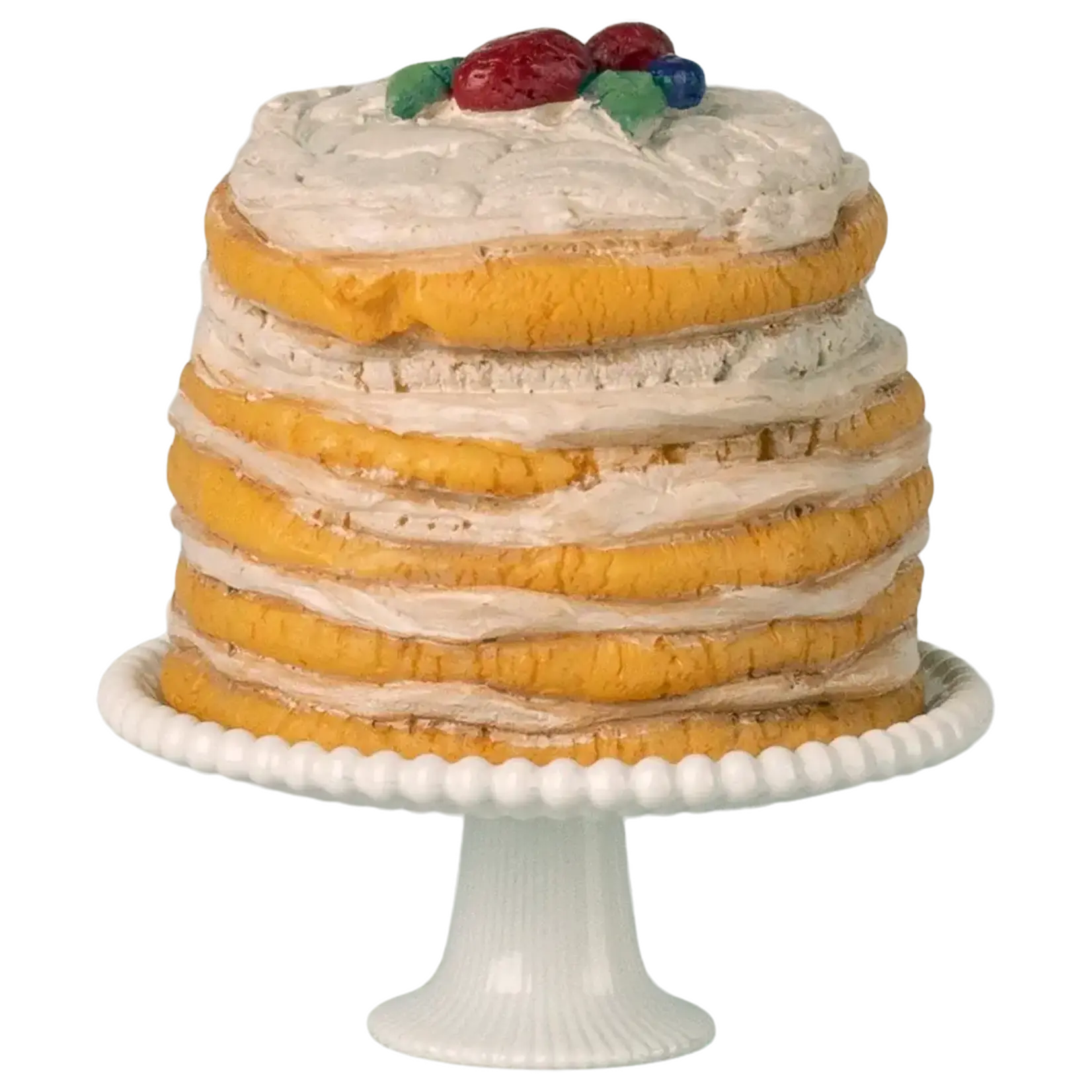 Maileg USA Party cake and cake stand, Mouse - Off White