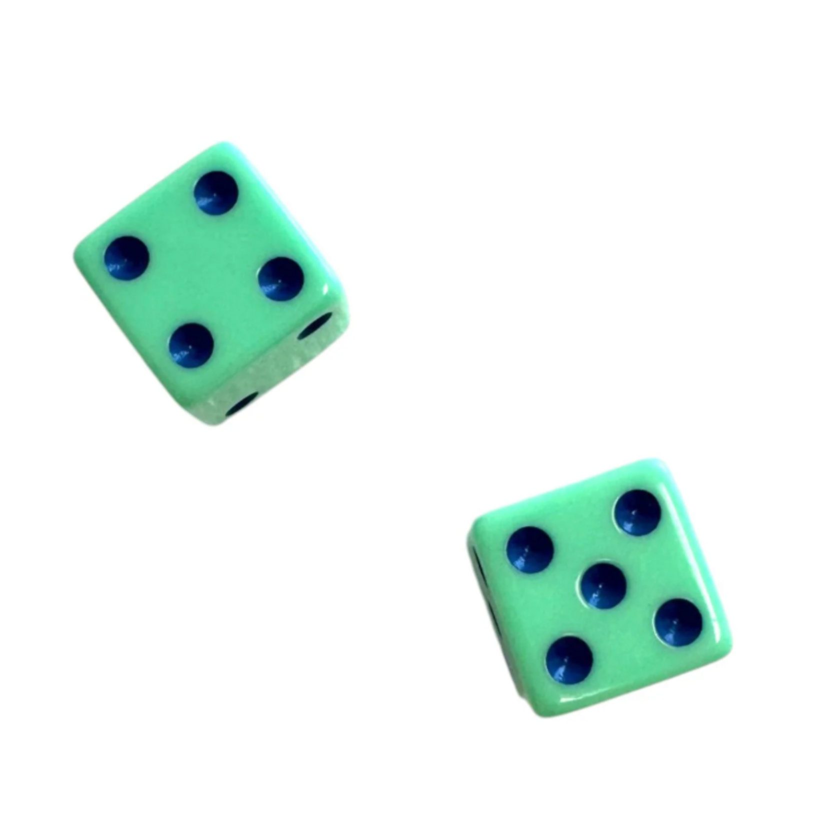 Peace Love Mahjong Dice (Set of 2) Mint with Navy