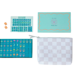 Peace Love Mahjong OG Mahj Tiles & Tile Bag - Totally Teal + Dice