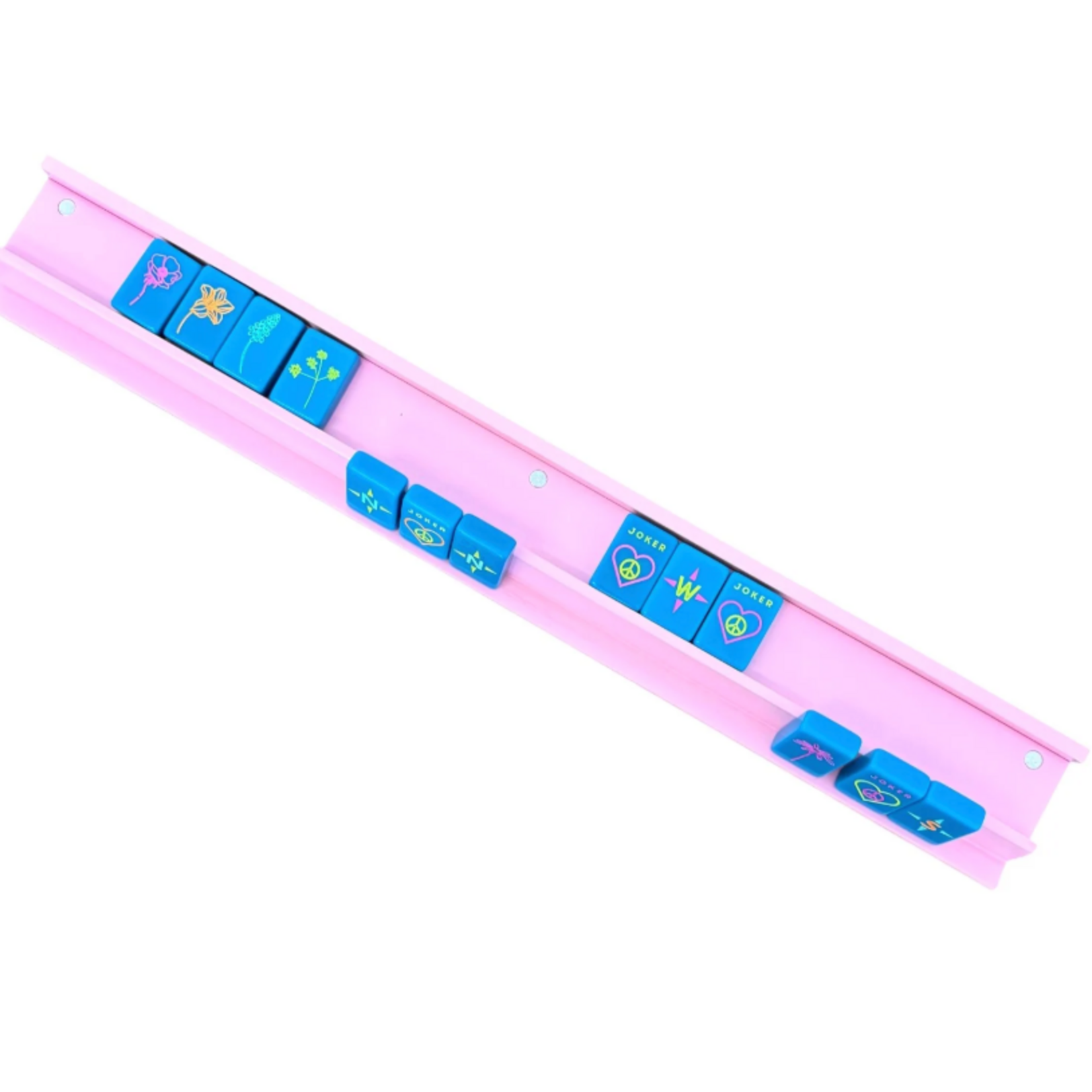 Peace Love Mahjong Light Pink Mahjong Racks & Pushers (Set of 4)