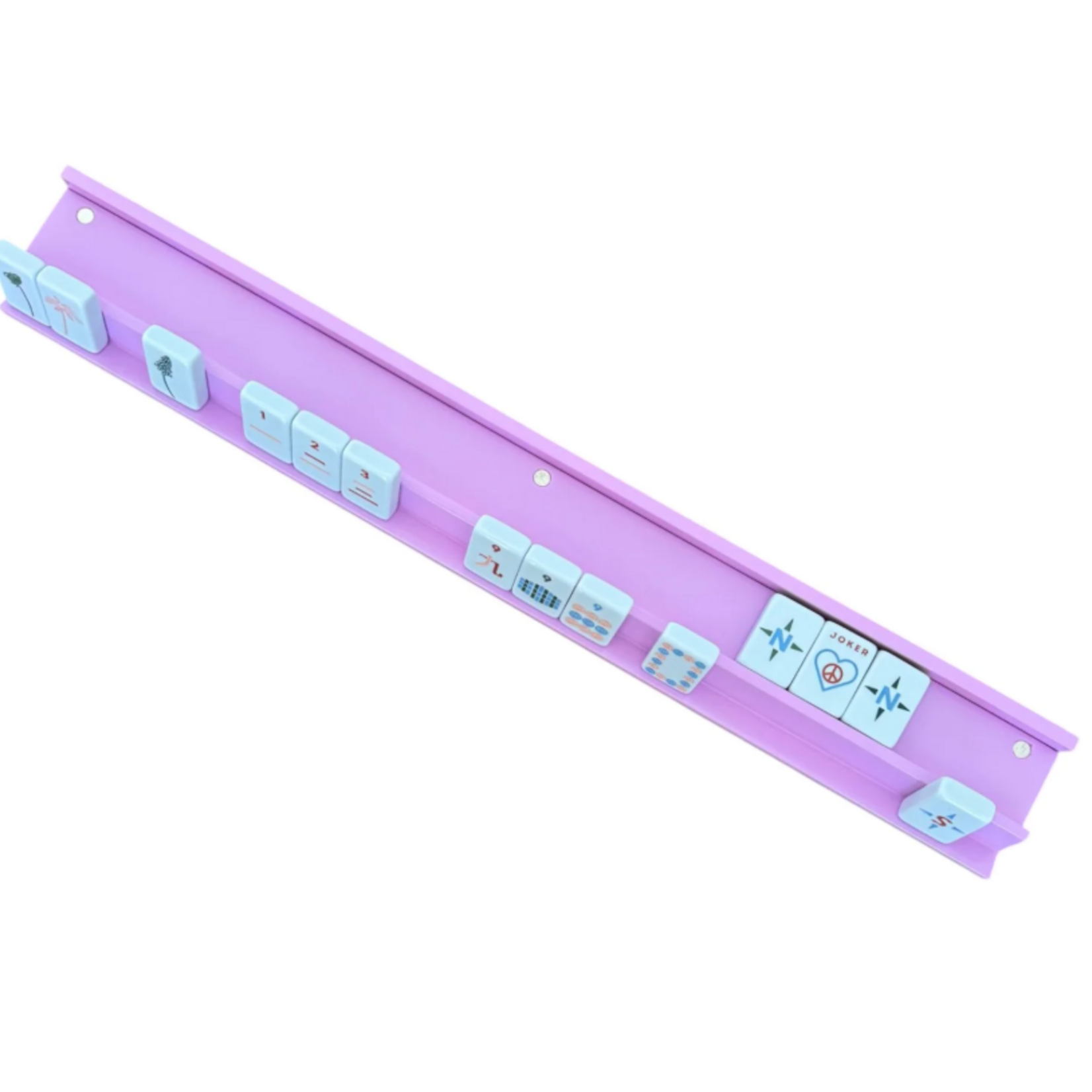 Peace Love Mahjong Lilac Mahjong Racks & Pushers (Set of 4)