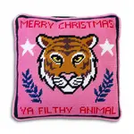 Furbish Studio Filthy Animal Needlepoint Pillow