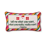 Furbish Studio Tell Me What You Want Needlepoint Pillow