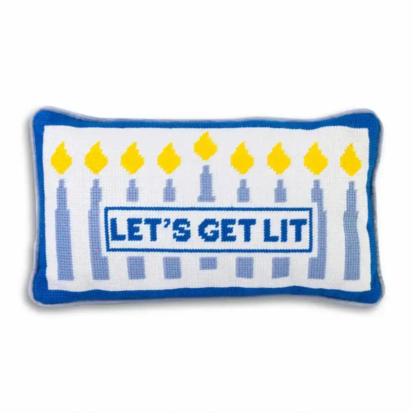 Furbish Studio Let's Get Lit Needlepoint Pillow