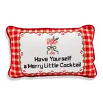 Furbish Studio Merry Little Cocktail Needlepoint Pillow