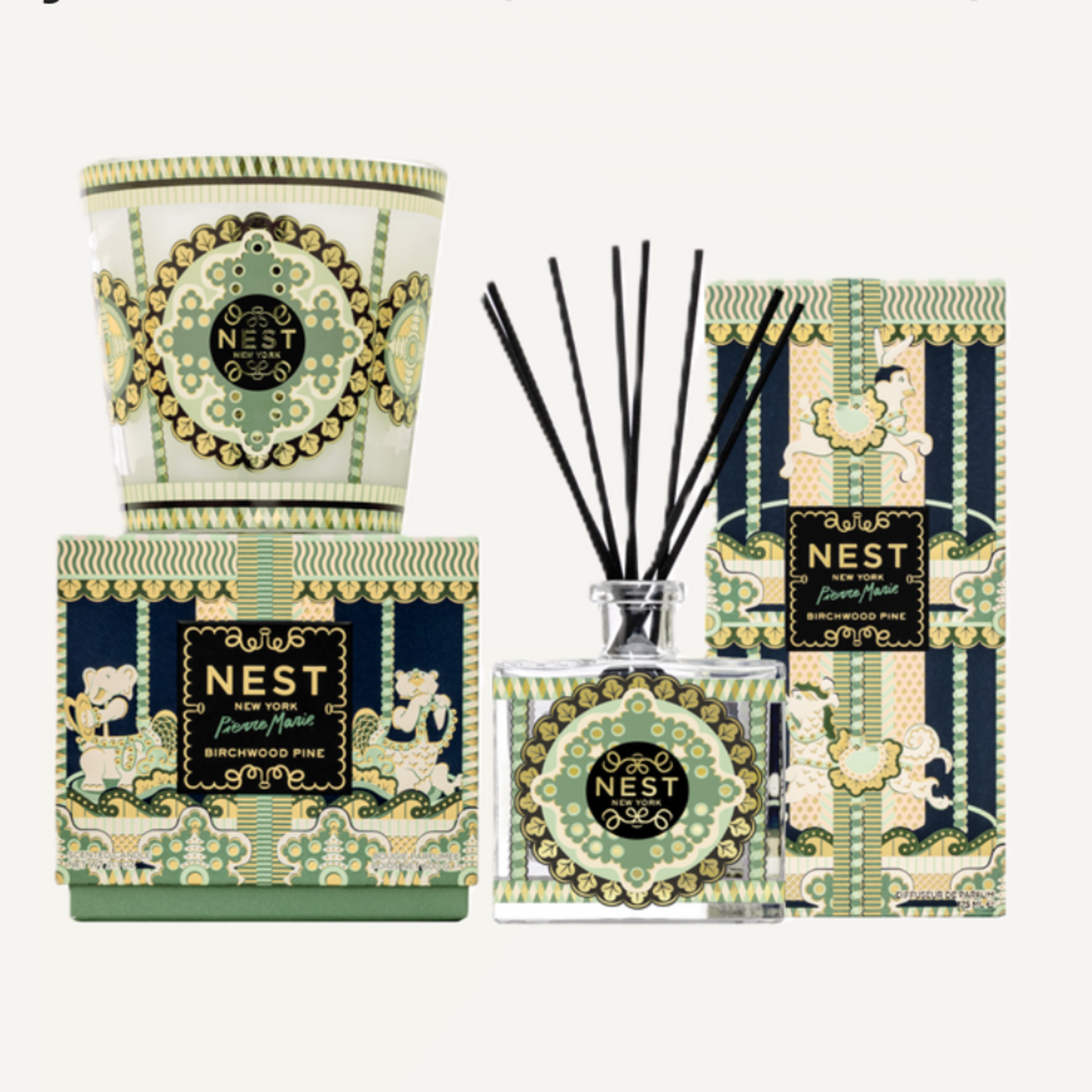 Nest Fragrances Pierre Marie Birchwood Pine Decorative  Reed Diffuser 5.9 fl.oz/175 ml