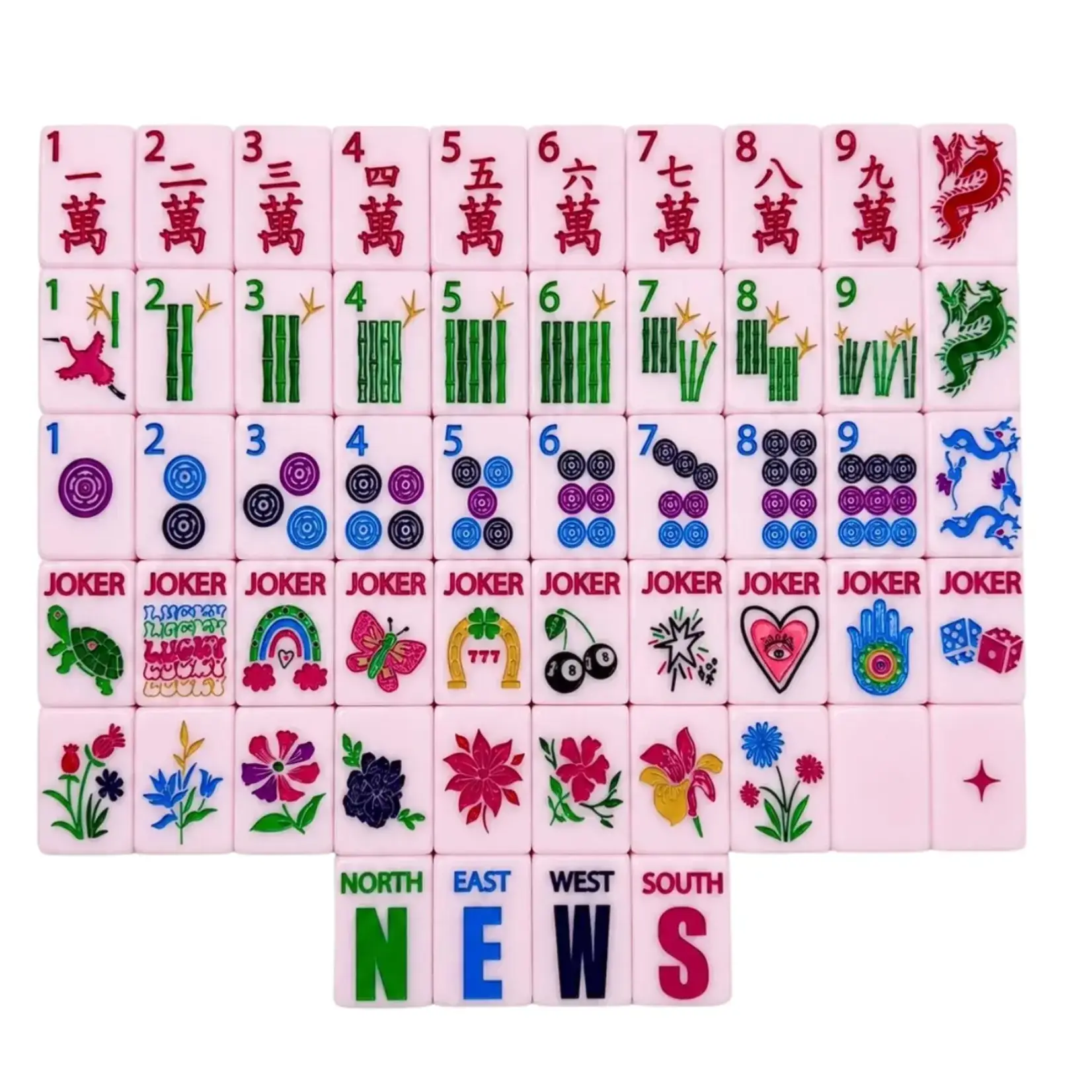 Bespoke Mahjong Lucky Charms - MARSHMALLOW PINK
