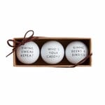 Mudpie Whos Your Caddy Golf Ball Set