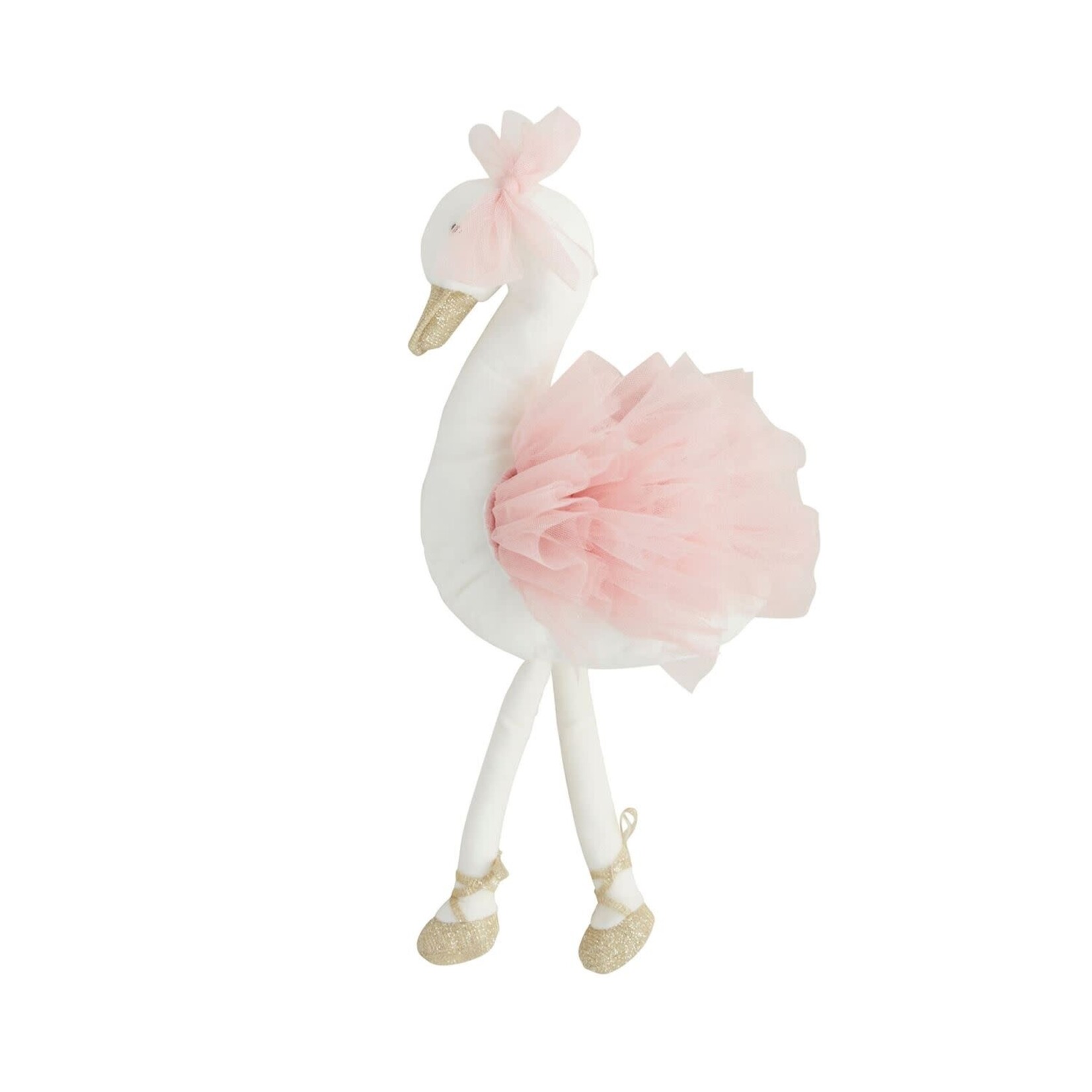 Mudpie Swan Velvet Princess Plush