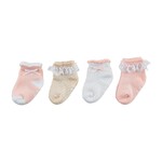 Mudpie Pink Pointelle Baby Sock Set