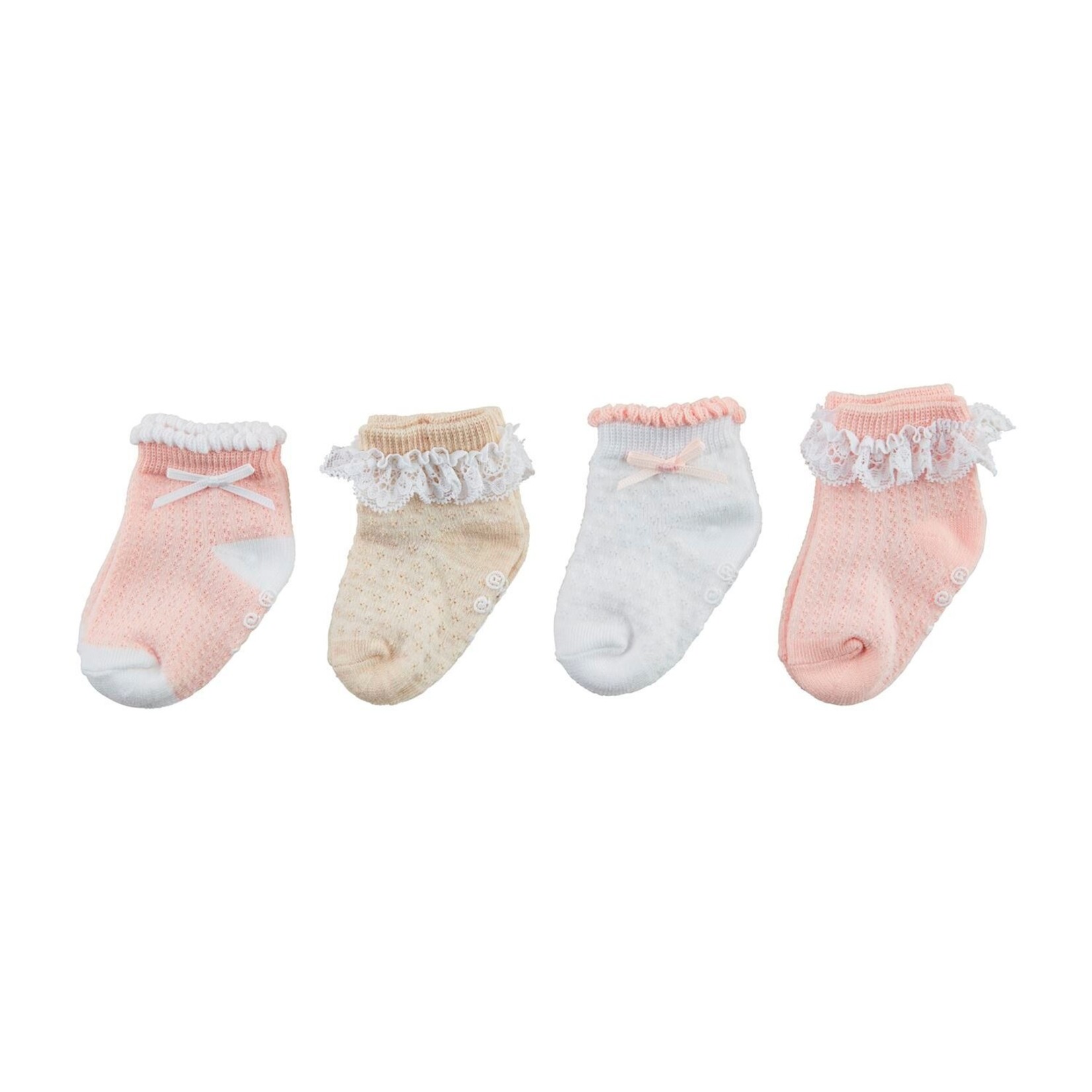 Mudpie Pink Pointelle Baby Sock Set